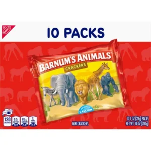 BARNUM'S Original Animal Crackers, Kids Snacks, 10 Snack Packs