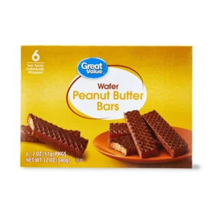 Great Value Peanut Butter Wafer Bars, 2 oz, 6 Packs