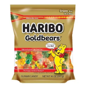 HARIBO Goldbears Gummy Bears Original Assorted Fruit Flavor Candy Gummies, 28.8 oz, Bulk Party Size Bag