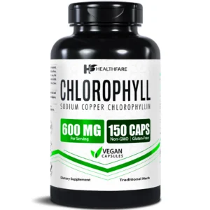 HealthFare Chlorophyll Capsules 600mg | Internal Deodorant & Body Odor Support | 150 Veg Pills for Women & Men | Premium Plant-Based Supplement | Vegan, Non-GMO, Gluten-Free | Made in USA