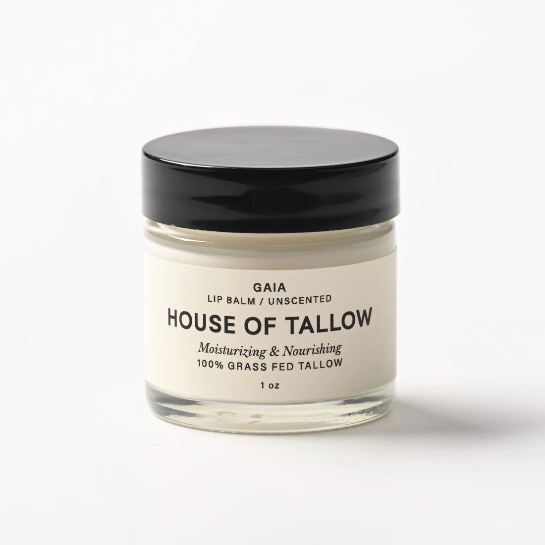 Gaia Lip Balm, Unscented, 100% Grass Fed Tallow 1oz