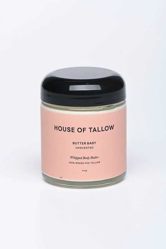House of Tallow Butter Baby Unscented Whipped Body Butter 4oz