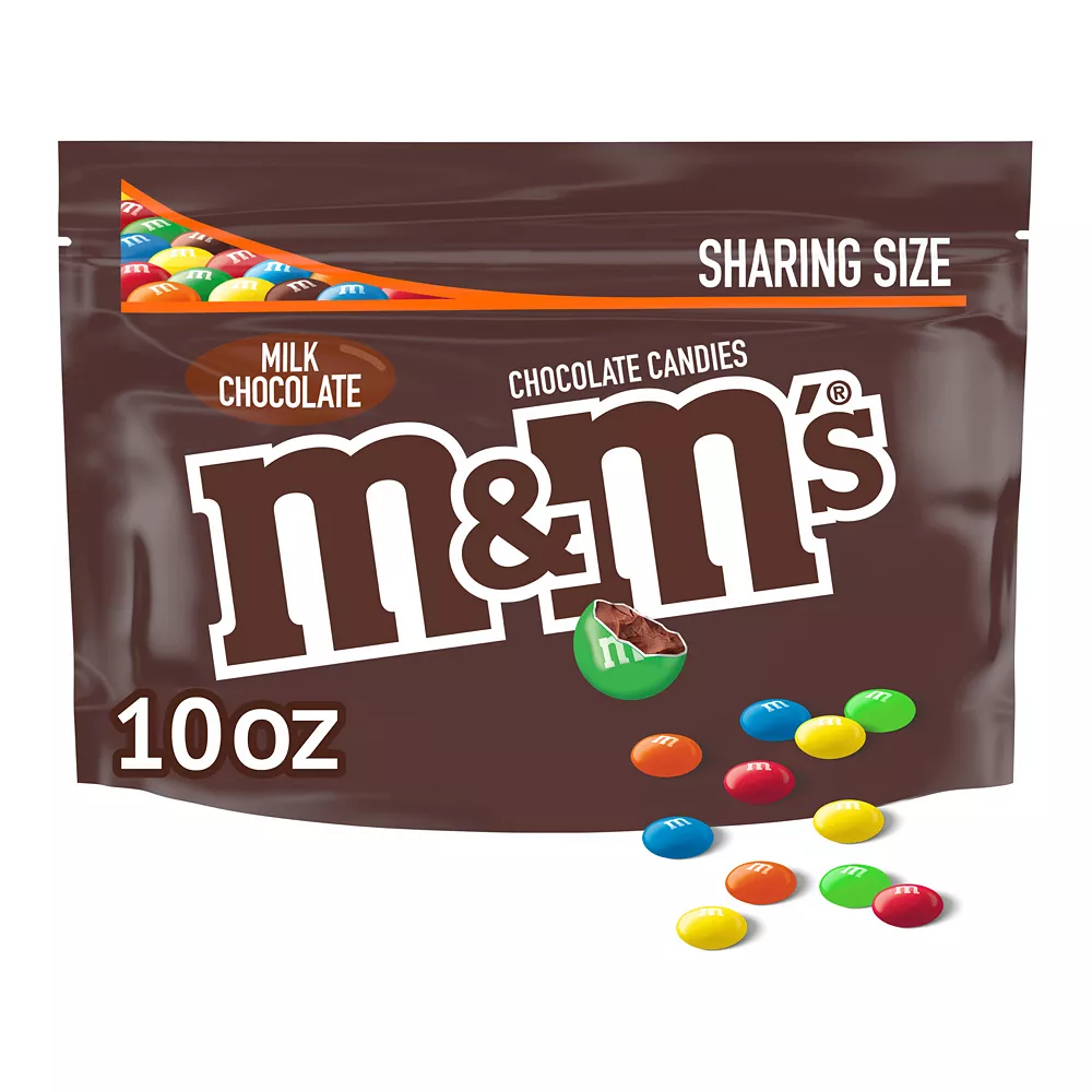M&M's Milk Chocolate Candy Sharing Size, 10 oz Bag