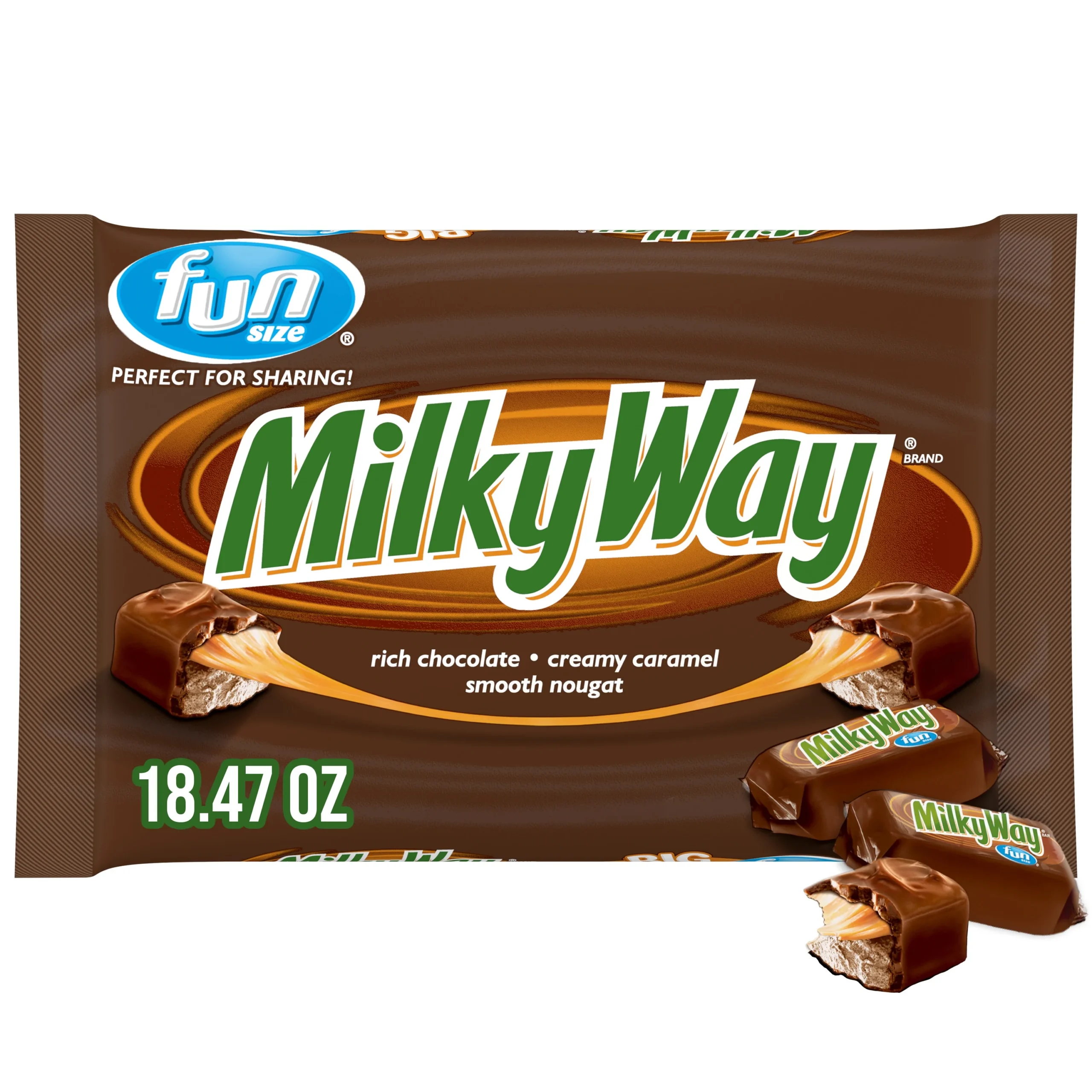 Milky Way Fun Size Milk Chocolate Candy Bars - 18.47 oz Bag