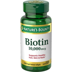 Nature's Bounty Biotin Supplement, 10000mcg, 120 Rapid Release Softgels