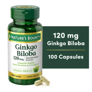 Nature's Bounty Ginkgo Biloba, Memory Support Herbal Supplement, 120 mg, 100 Count