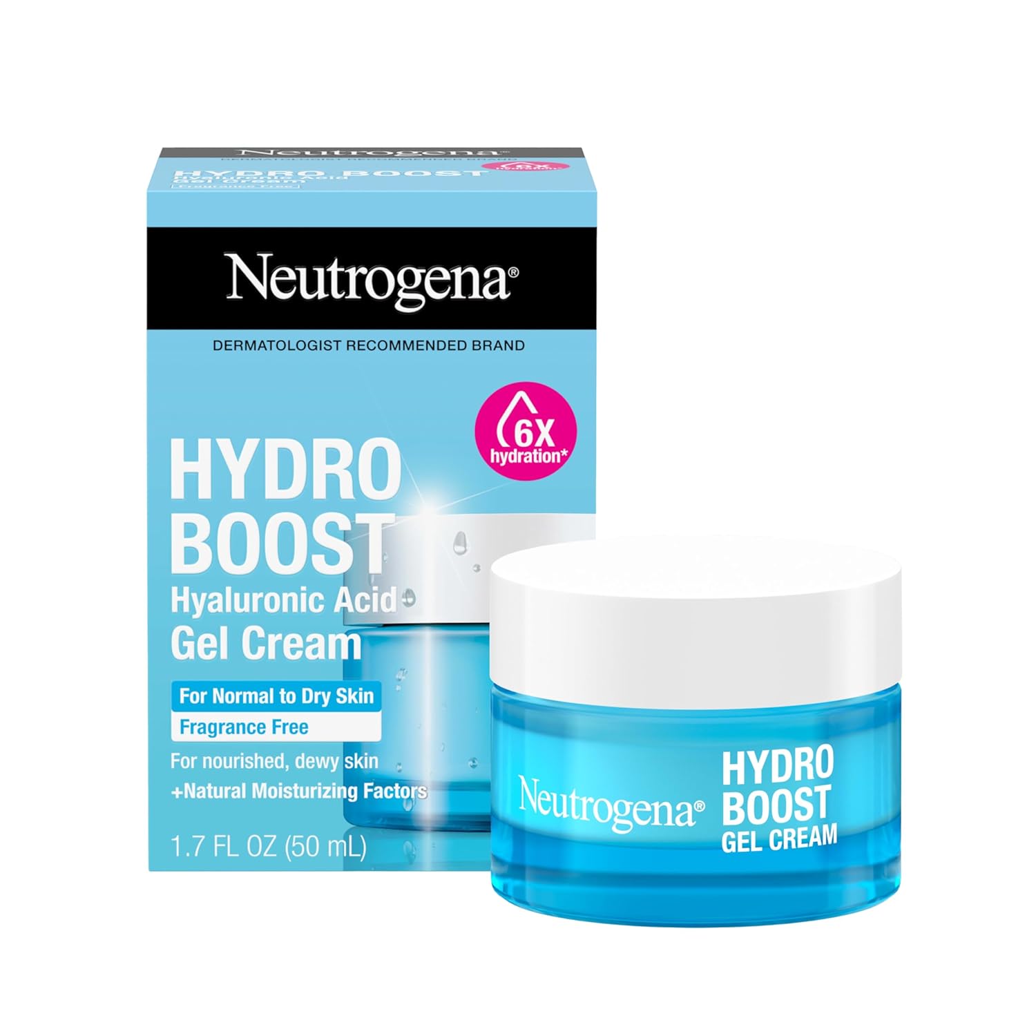 Neutrogena Hydro Boost Water Gel Face Moisturizer Lotion with Hyaluronic Acid, 1.7 oz