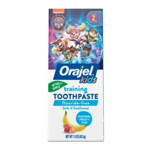 Orajel Kids PAW Patrol Training Toothpaste Fluoride-Free, Natural Fruity Fun Flavor, 1.5 oz