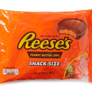 Reese's Milk Chocolate Snack Size Peanut Butter Cups Candy, Bag 10.5 oz